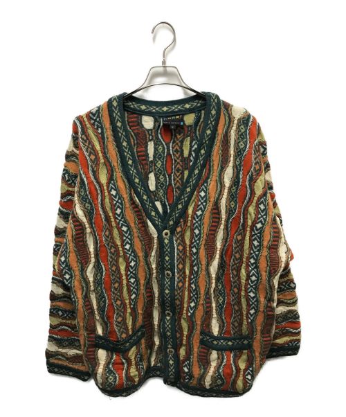 Coogi（クージー）Coogi (クージー) 3Dニットカーディガン ベージュ サイズ:1Xの古着・服飾アイテム