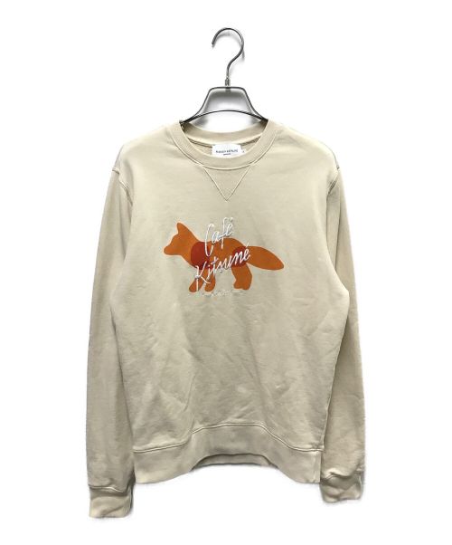 maison kitsune（メゾンキツネ）maison kitsune (メゾンキツネ) KITSUNE CAFE SWEAT アイボリー サイズ:XSの古着・服飾アイテム