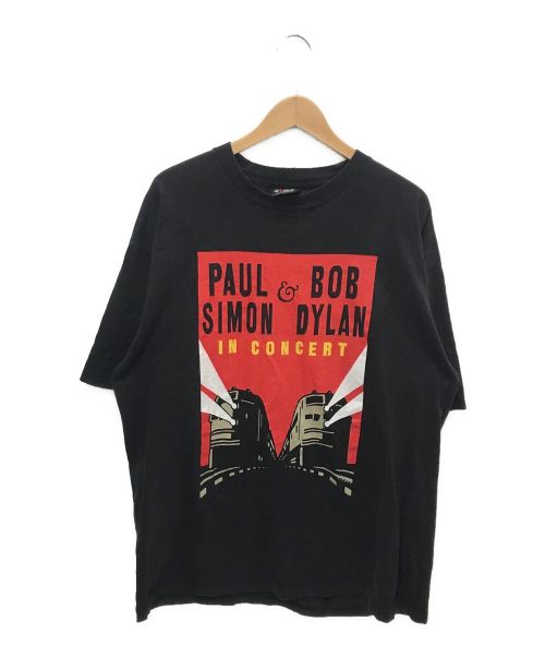 Paul Simon & Bob Dylan（ポール サイモン & ボブ ディラン）Paul Simon & Bob Dylan (ポール サイモン & ボブ ディラン) 90`SヴィンテージツアーTEE ブラック サイズ:XLの古着・服飾アイテム