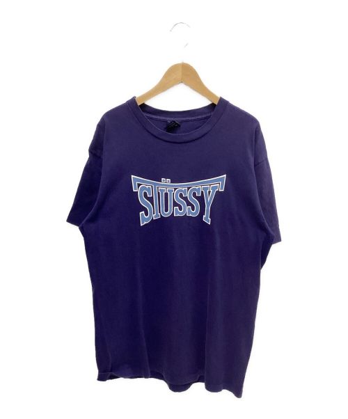 stussy（ステューシー）stussy (ステューシー) ロゴプリントTEE ネイビー サイズ:Largeの古着・服飾アイテム