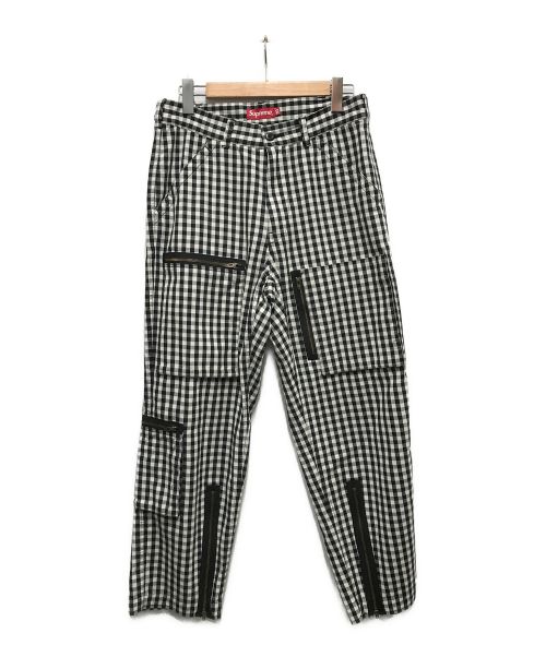 SUPREME（シュプリーム）SUPREME (シュプリーム) ギンガムフライトパンツ / Gingham Flight Pant ブラック サイズ:30の古着・服飾アイテム