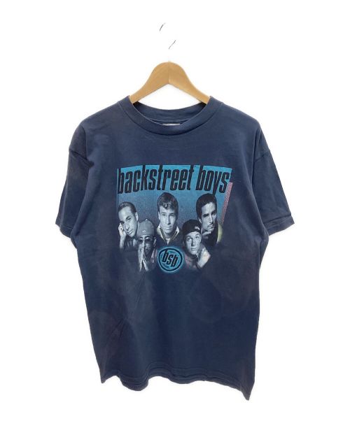 BACK STREET BOYS（バック ストリート ボーイズ）BACK STREET BOYS (バック ストリート ボーイズ) グループプリントTEE ネイビー サイズ:Largeの古着・服飾アイテム