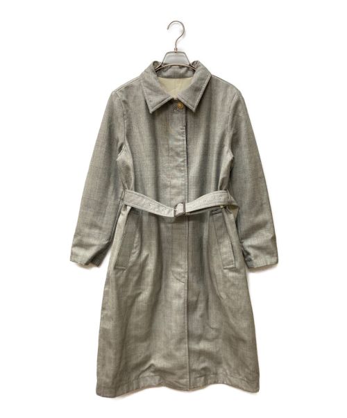 MACKINTOSH（マッキントッシュ）MACKINTOSH (マッキントッシュ) ROSLIN HONEY COTTON & WOOL REVERSIBLE TRENCH COAT ベージュ×グレー サイズ:8の古着・服飾アイテム