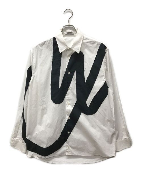 J.W.ANDERSON（ジェイダブリューアンダーソン）J.W.ANDERSON (ジェイダブリューアンダーソン) LOGO APPLIQUE SHIRT ホワイト サイズ:38の古着・服飾アイテム