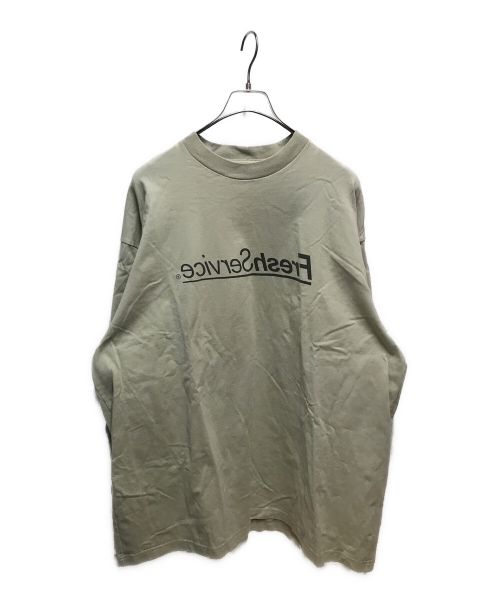 FreshService（フレッシュサービス）FreshService (フレッシュサービス) blurhms ROOTSTOCK (ブラームスルーツストック) L/S PRINT Tee ベージュ サイズ:3の古着・服飾アイテム