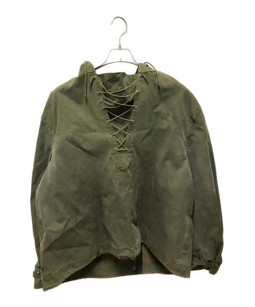 U'S NAVY（ユーエスネイビー）U'S NAVY (ユーエスネイビー) 40’s N-2デッキレインパーカー カーキ サイズ:LARGEの古着・服飾アイテム