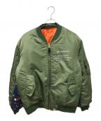 BILLIONAIRE BOYS CLUBビリオネアボーイズクラブ）の古着「MILITARY MA-1 JACKET」｜オリーブ