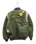 stussy (ステューシー) ALPHA (アルファ) FRAGMENT DESIGN (フラグメント デザイン) 25th トリプルコラボMA1ジャケット オリーブ サイズ:L：27800円