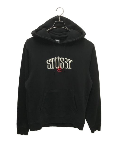 stussy（ステューシー）stussy (ステューシー) CIRCLE C LOGO HOODIE ブラック サイズ:Lの古着・服飾アイテム