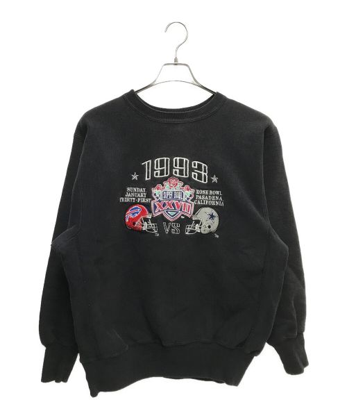 Champion（チャンピオン）Champion (チャンピオン) 90s super bowl刺繍リバースウィーブスウェット ブラック サイズ:X-LARGEの古着・服飾アイテム