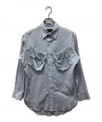 YOHJI YAMAMOTOヨウジヤマモト）の古着「SUNNY COTTON DRAPE P SHIRT」｜ブルー