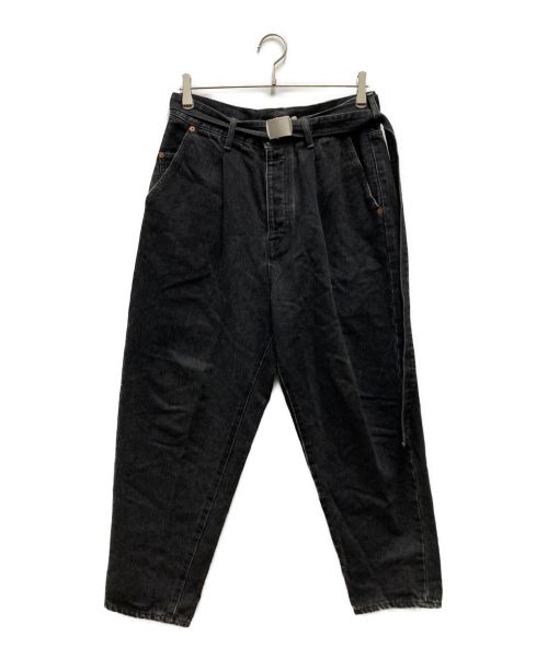 doublet（ダブレット）doublet (ダブレット) SILK DENIM WIDE TROUSER ブラック サイズ:MEDIUMの古着・服飾アイテム