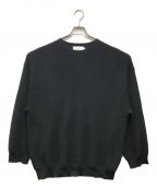 Graphpaperグラフペーパー）の古着「Suvin Loose Rib Crew Neck Knit」｜ブラック