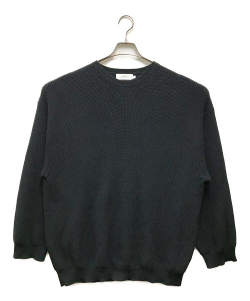 Graphpaper（グラフペーパー）Graphpaper (グラフペーパー) Suvin Loose Rib Crew Neck Knit ブラック サイズ:Fの古着・服飾アイテム