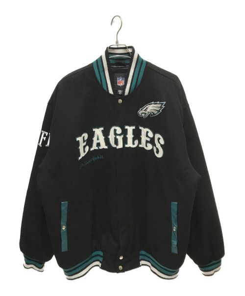 EAGLES（イーグルス）EAGLES (イーグルス) NFLチームスタジャン ブラック サイズ:2XLの古着・服飾アイテム