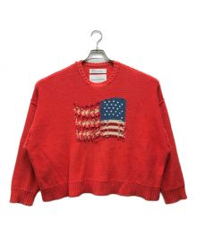 DAIRIKU（ダイリク）の古着「Inside Out America Knit」｜オレンジ