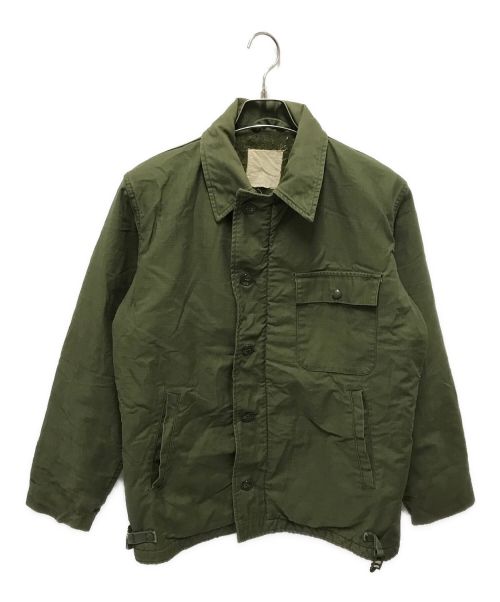 U'S NAVY（ユーエスネイビー）U'S NAVY (ユーエスネイビー) A-2デッキジャケット オリーブ サイズ:MEDIUMの古着・服飾アイテム