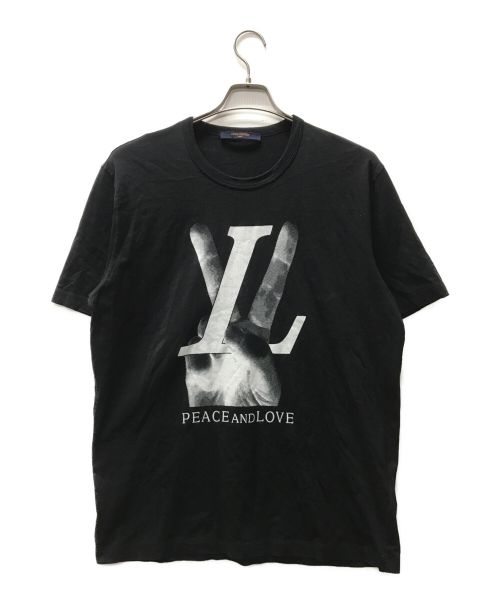 LOUIS VUITTON（ルイ ヴィトン）LOUIS VUITTON (ルイ ヴィトン) peace and love KIM JONES Tシャツ ブラック サイズ:Lの古着・服飾アイテム