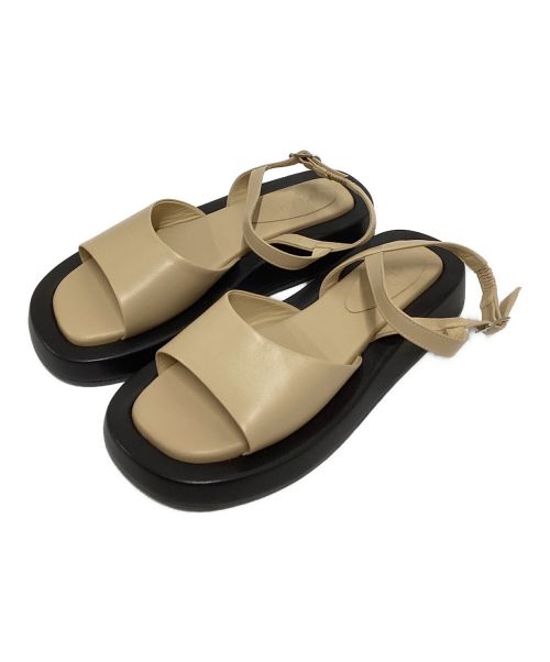 CLANE（クラネ）CLANE (クラネ) EDGE SOLE CURVE SANDALS ベージュ サイズ:38の古着・服飾アイテム