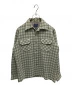 PENDLETONペンドルトン）の古着「50-60`Sウールボードシャツ」｜グリーン