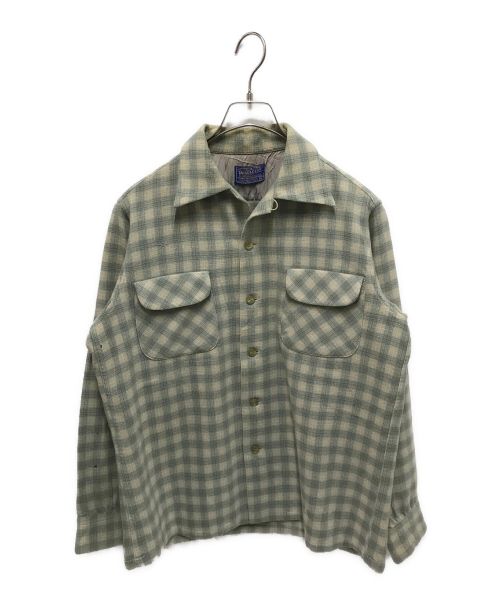 PENDLETON（ペンドルトン）PENDLETON (ペンドルトン) 50-60`Sウールボードシャツ グリーン サイズ:Mの古着・服飾アイテム