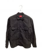 SUPREMEシュプリーム）の古着「Pinstripe Linen Shirt」｜ブラック
