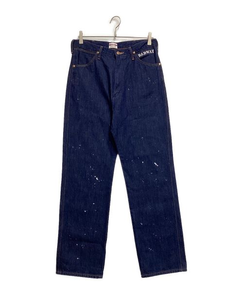 Wrangler（ラングラー）Wrangler (ラングラー) BADWAY (バッドウェイ) スタッズペイントデニムパンツ インディゴ サイズ:SIZE 78.5cm (W31)の古着・服飾アイテム