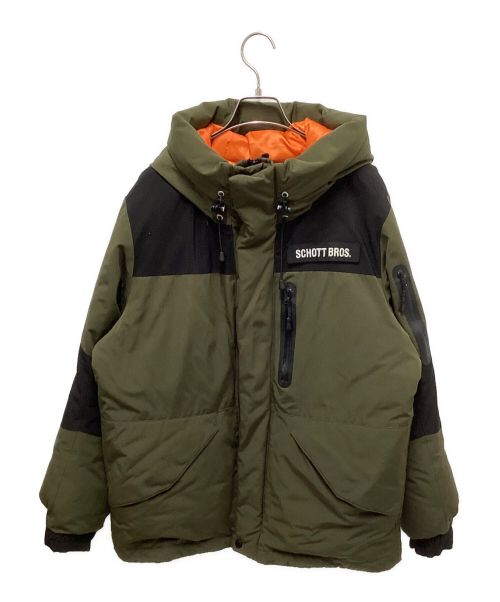 SCHOTT BROS.（ショットブロス）SCHOTT BROS. (ショットブロス) 2TONE SNORKEL DOWN PARKA オリーブ サイズ:Lの古着・服飾アイテム