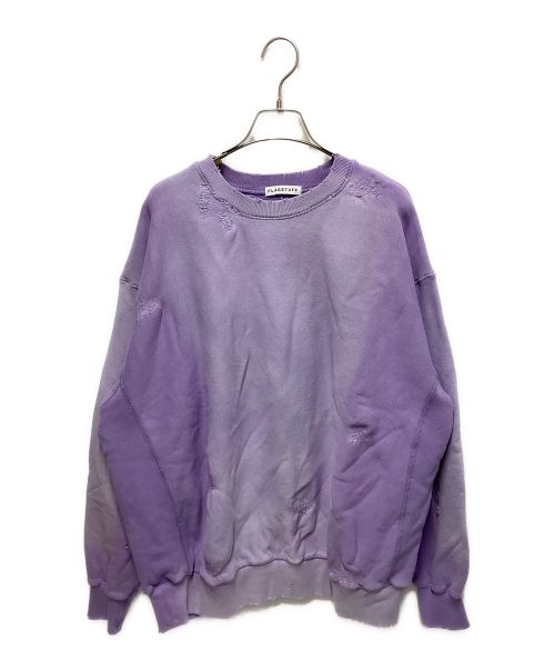 flagstuff（フラグスタフ）flagstuff (フラグスタフ) BORO SWEAT パープル サイズ:XLの古着・服飾アイテム