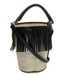 AYAKO（アヤコ）の古着「Fringe Bucket Bag」｜ブラック×アイボリー