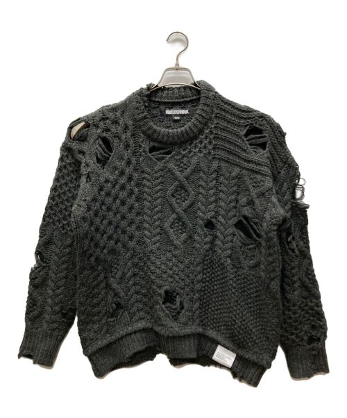 NEIGHBORHOOD（ネイバーフッド）NEIGHBORHOOD (ネイバーフッド) PATCHWORK SAVAGE SWEAT グレー サイズ:Mの古着・服飾アイテム