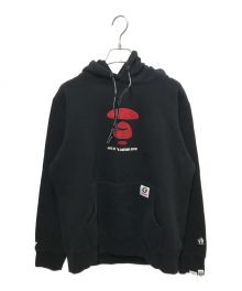 Aape BY A BATHING APE（エーエイプ バイ アベイシングエイプ）の古着「ロゴフーディ」｜ブラック