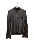 BED J.W. FORDベッドフォード）の古着「GLITTER TURTLE HOOD NECK」｜ブラック