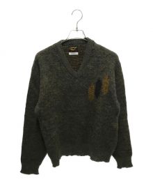 CONTINENTAL（コンチネンタル）の古着「60s MOHAIR MIX KNIT」｜グリーン