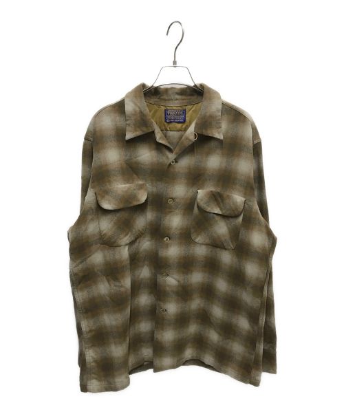 PENDLETON（ペンドルトン）PENDLETON (ペンドルトン) 60`Sオンブレボードシャツ ベージュ サイズ:Lの古着・服飾アイテム