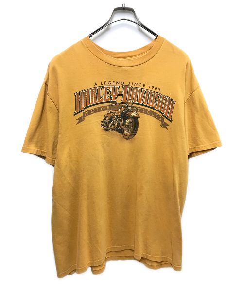 HARLEY-DAVIDSON（ハーレーダビッドソン）HARLEY-DAVIDSON (ハーレーダビッドソン) motorcycle Tee イエロー サイズ:XLの古着・服飾アイテム