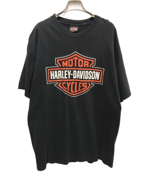 HARLEY-DAVIDSON（ハーレーダビッドソン）HARLEY-DAVIDSON (ハーレーダビッドソン) ABERNATH'S TEE ブラック サイズ:タグ切れの為不明の古着・服飾アイテム