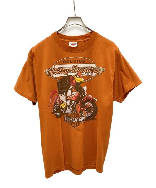 HARLEY-DAVIDSON（ハーレーダビッドソン）HARLEY-DAVIDSON (ハーレーダビッドソン) ルーニーチューンズTee オレンジ サイズ:MEDIUMの古着・服飾アイテム