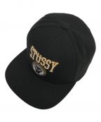 stussy×METALHEADZステューシー×レコードレーベル）の古着「キャップ」｜ブラック