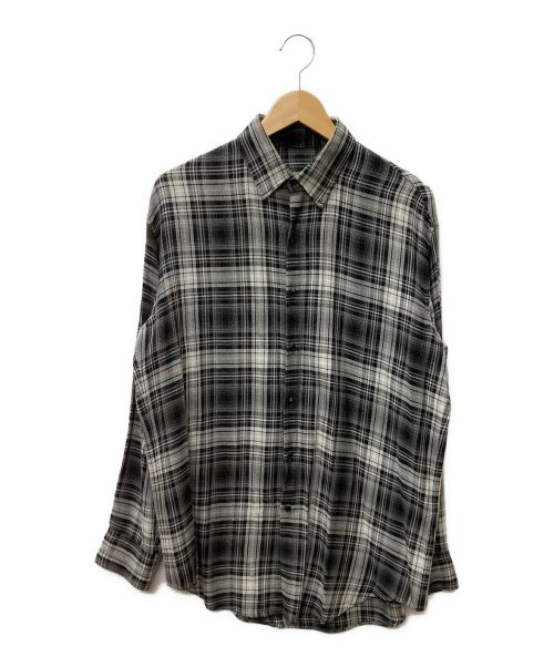 LAD MUSICIAN（ラッドミュージシャン）LAD MUSICIAN (ラッドミュージシャン) STANDARD SHIRT RAYON OMBRE CHECK ブラック サイズ:42の古着・服飾アイテム