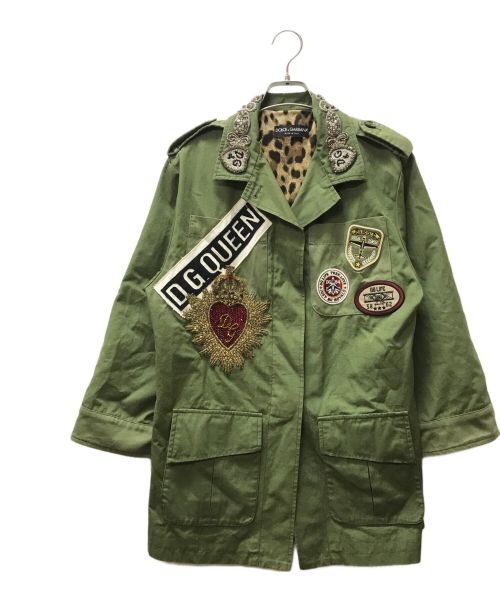 DOLCE & GABBANA（ドルチェ＆ガッバーナ）DOLCE & GABBANA (ドルチェ＆ガッバーナ) Ｍ-65Type Military Jacket オリーブ サイズ:SIZE 40の古着・服飾アイテム