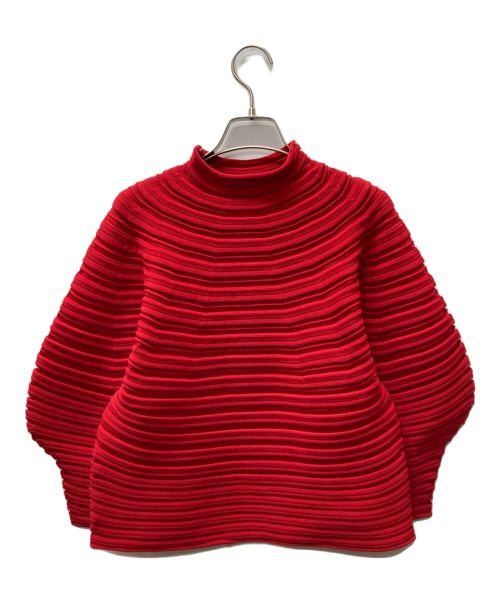 PLEATS PLEASE（プリーツプリーズ）PLEATS PLEASE (プリーツプリーズ) MUSHROOM KNIT レッド サイズ:下記参照の古着・服飾アイテム