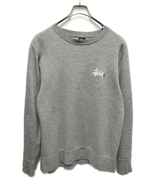 stussy（ステューシー）stussy (ステューシー) 00’S プリントスウェット グレー サイズ:SMALLの古着・服飾アイテム