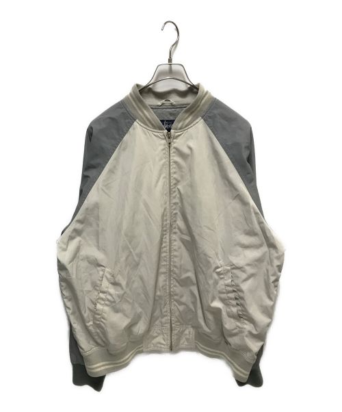 OLD STUSSY（オールドステューシー）OLD STUSSY (オールドステューシー) 90`Sナイロンジップアップジャケット ホワイト サイズ:Mの古着・服飾アイテム