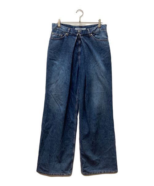 JOHN LAWRENCE SULLIVAN（ジョン ローレンス サリバン）JOHN LAWRENCE SULLIVAN (ジョンローレンスサリバン) Washed denim wide pants インディゴ サイズ:46の古着・服飾アイテム