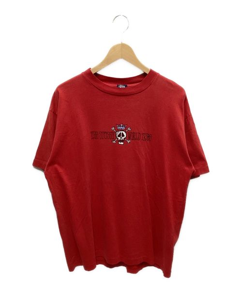 OLD STUSSY（オールドステューシー）OLD STUSSY (オールドステューシー) 90`sスカルプリントTEE レッド サイズ:Mの古着・服飾アイテム