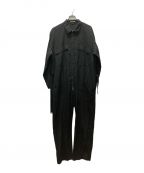 AURALEEオーラリー）の古着「FINX HARD TWIST GABARDINE JUMPSUIT」｜ブラック