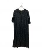 ne quittez pasヌキテパ）の古着「Cotton Voile Dot Hemla Dress」｜ブラック