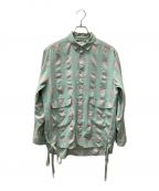 SUGARHILLシュガーヒル）の古着「OMBRE ROUND FRONT SHIRT」｜グリーン