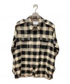 SUGARHILLシュガーヒル）の古着「OMBRE PLAID ZIP-UP MILITARY BLOUSE」｜ブラック